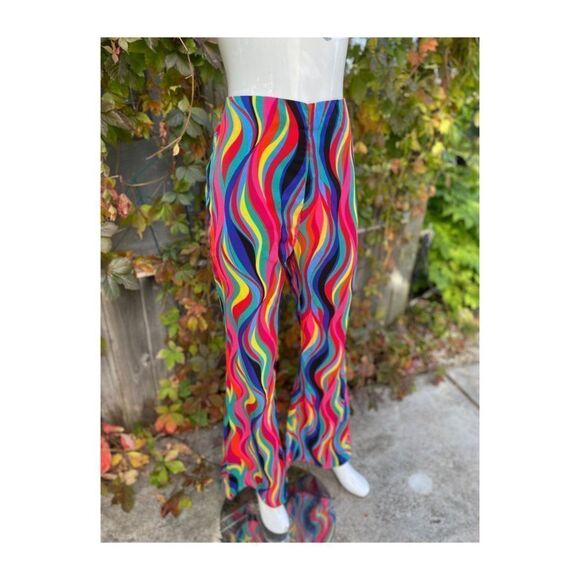 Superdown Tamera Multicolor Rainbow Trousers Pants High Waist Sz XL - Picture 12 of 16